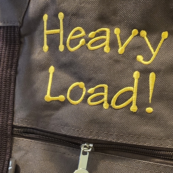 "Heavy Load" Brown Initials Inc Backpack - Picture 2 of 3